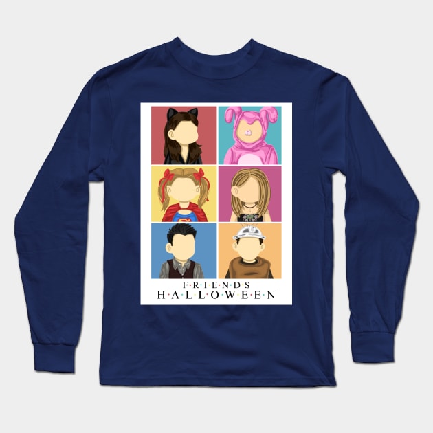 FRIENDS HALLOWEEN POLAROID Long Sleeve T-Shirt by ulricartistic